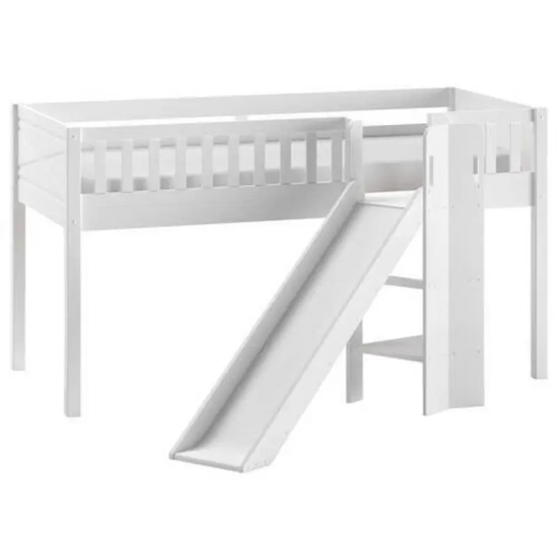 Hochbett Scott 90x200 cm Weiß inkl. Zubehör