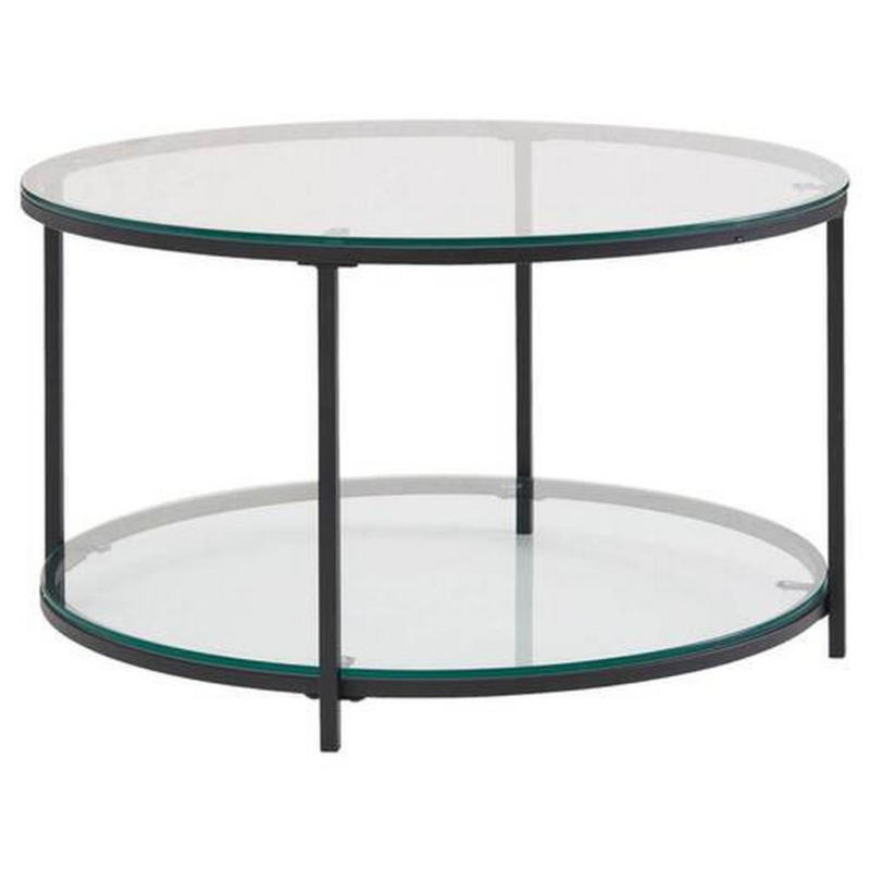 Couchtisch Wohnling Schwarz/transparent B: 80 Cm