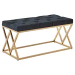 M&ouml;belix Sitzbank Wohnling Goldfarben/schwarz B: 90 Cm