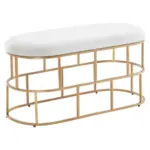 Möbelix Sitzbank Wohnling Goldfarben/weiß B: 90 Cm