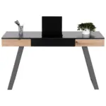 Möbelix Schreibtisch B 140cm H 60cm Eichefarben/grau Viola