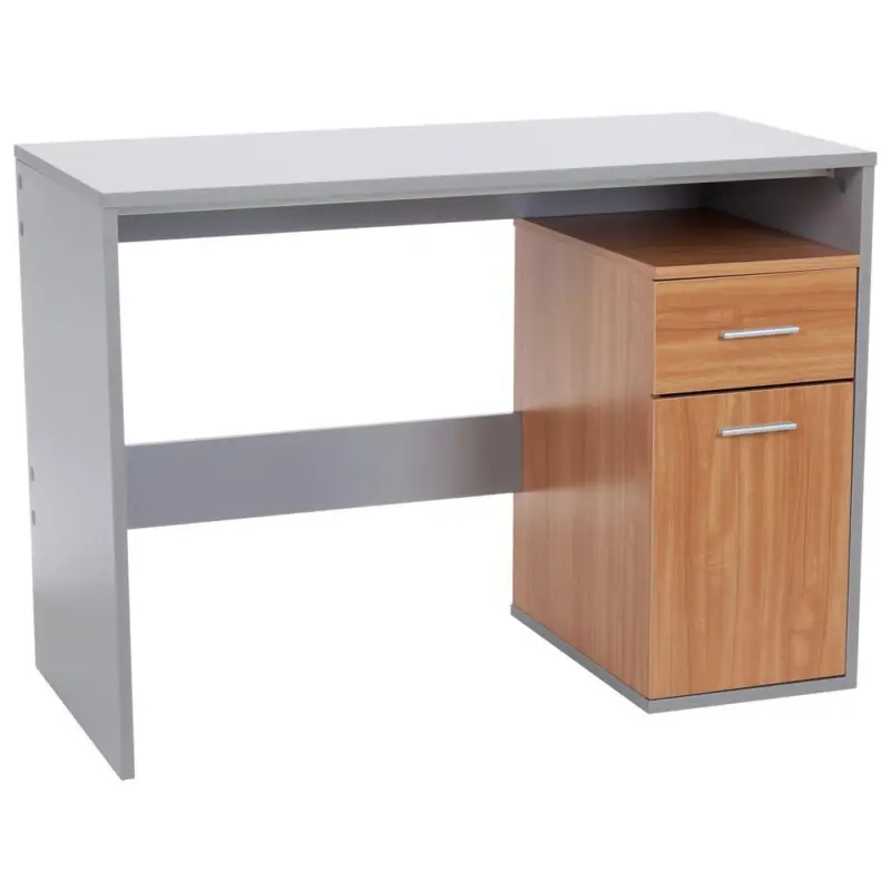 Schreibtisch B 50cm H 75cm Basix, Grau/buche