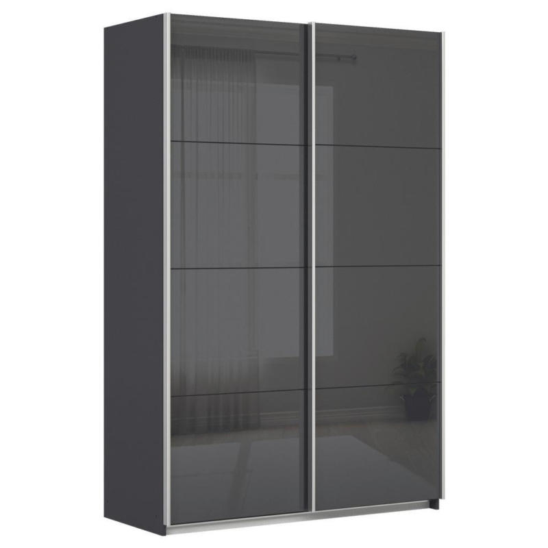 Schwebetürenschrank B: 136cm Feldkirch Grau