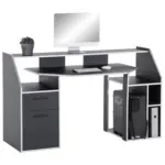Möbelix Gaming Tisch mit Stauraum B 160cm H 95cm Turbo Anthrazit