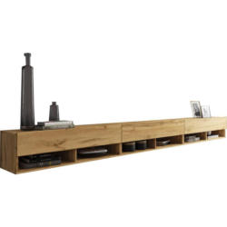 TV-Lowboard B: 300 cm Eiche Wotan Dekor