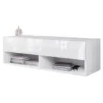 M&ouml;belix TV-Lowboard B: 100 cm Wei&szlig; Hochglanz