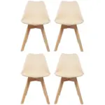 Möbelix Stuhl-set 4er Scandi Buche Dekor/beige