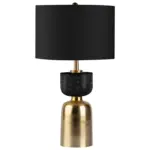 Möbelix Tischleuchte Cirus 125 Schwarz/Goldfarben B: 31 cm