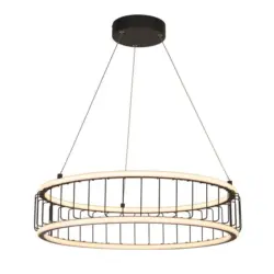 Led-pendelleuchte Circolo Cage Led 54214-1bk