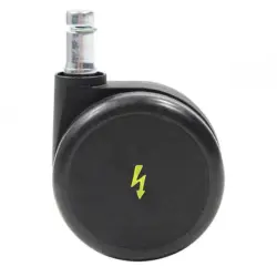 B&uuml;rostuhlrollen Rolo Esd Schwarz &Oslash; 6,5 Cm 5er-Set