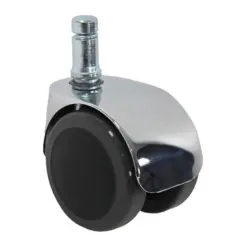 Bürostuhlrollen Rolo Lux Schwarz/chrom Ø 5 Cm 5er-Set