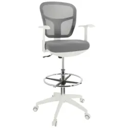 B&uuml;rostuhl Top Work 108 W Grau/wei&szlig; Bis 120 Kg