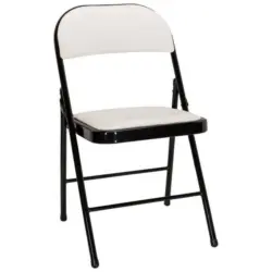 Klappstuhl Tudela Pu Schwarz/wei&szlig; Lederlook