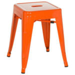 Möbelix Hocker Vantaggio Stahl Orange H: 46 Cm Stapelbar