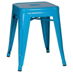 Hocker Vantaggio Stahl Hellblau H: 46 Cm Stapelbar