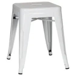Hocker Vantaggio Stahl Weiß H: 46 Cm Stapelbar