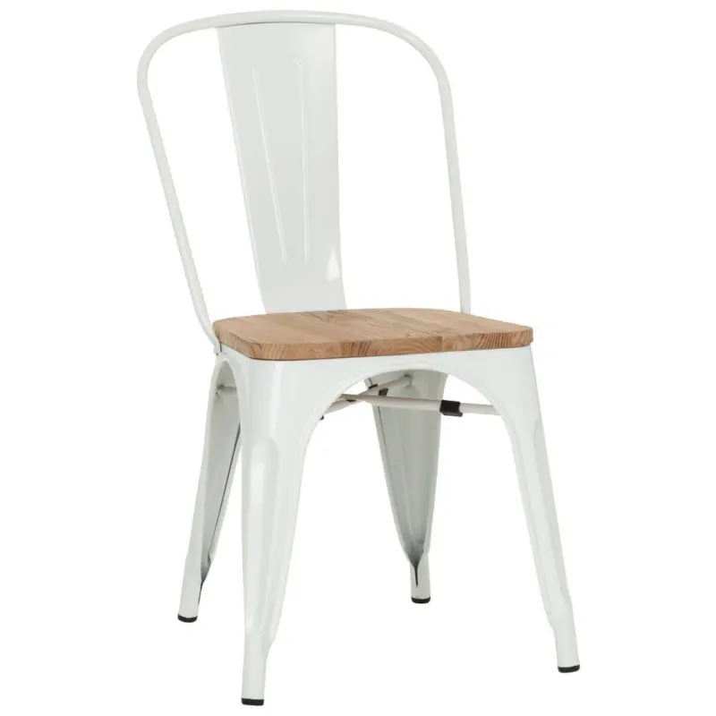 Stuhl Vantaggio Comfort W Stapelbar Weiß/dunkelbraun