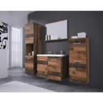 M&ouml;belix Badm&ouml;bel-Set 5--Teilig. Malo B: 140 cm Eichfarben