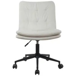 Drehstuhl Elegance Mit Armstützen Samt Creme