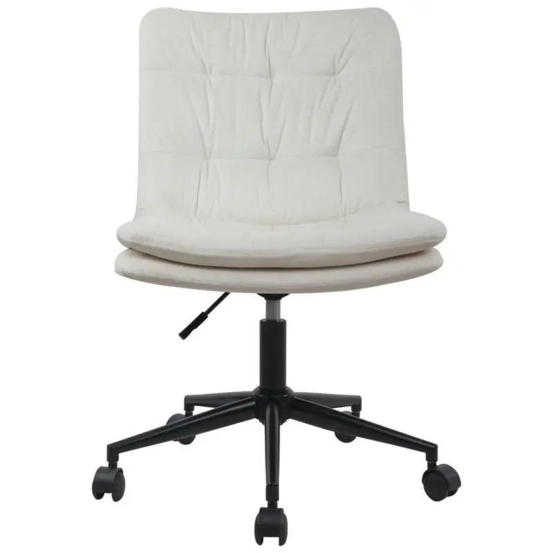 Drehstuhl Elegance Mit Armstützen Samt Creme