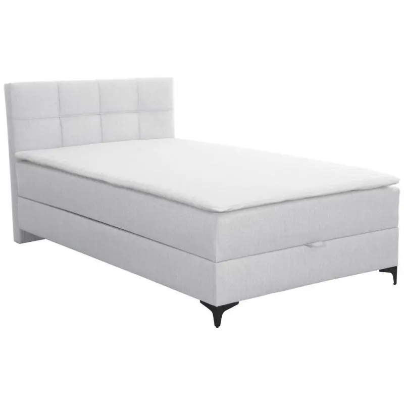 Polsterbett Mit Bettkasten 120x200 Cm Freddie Hellgrau