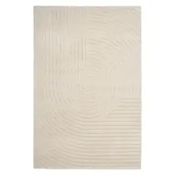 Webteppich Beige Jeremy 160x230 Cm Mit Streifen