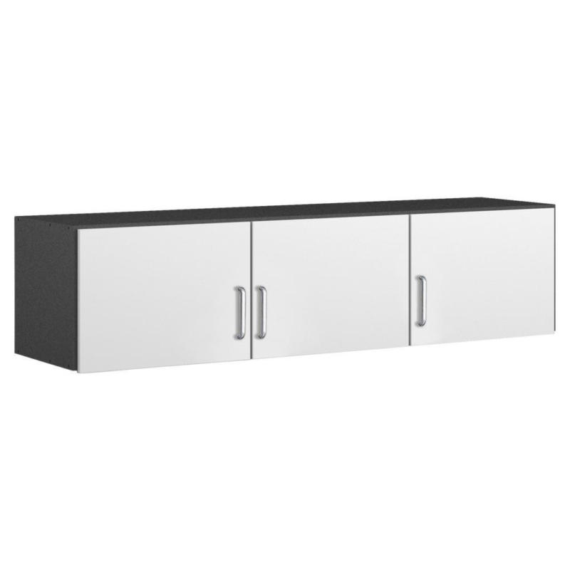 Aufsatzschrank B: 136 cm Aalen Extra Grau/ Weiß