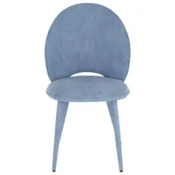 Esszimmerstuhl Lavik Hellblau Echtholz Beine, Gepolstert