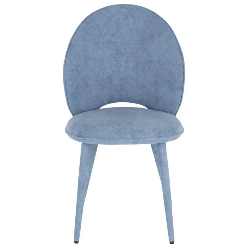 Esszimmerstuhl Lavik Hellblau Echtholz Beine, Gepolstert