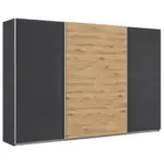 Möbelix Schwebetürenschrank B: 315cm Feldkirch Grau/eiche Dekor