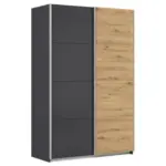 M&ouml;belix Schwebet&uuml;renschrank B: 136 Cm Feldkirch Grau/eiche Dekor