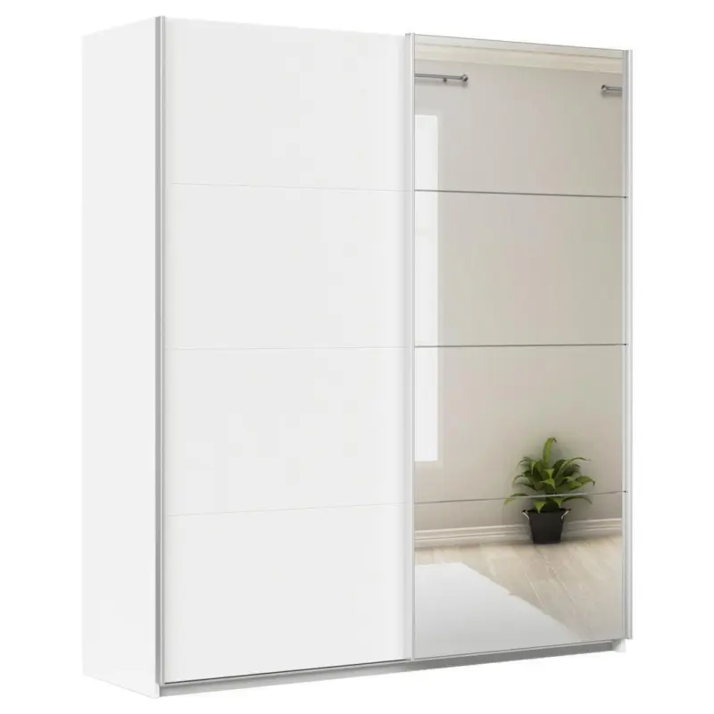 Schwebet&uuml;renschrank + Spiegel B: 181cm Feldkirch Wei&szlig;