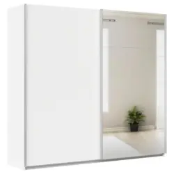 Schwebetürenschrank + Spiegel B: 225cm Feldkirch Weiß