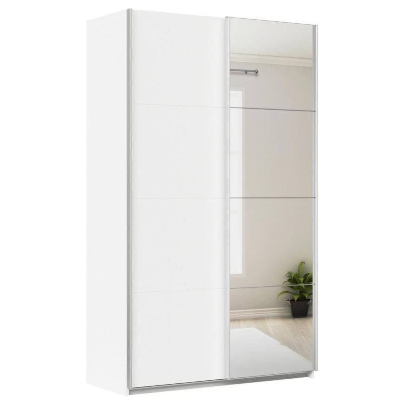 Schwebetürenschrank + Spiegel B: 136cm Feldkirch Weiß