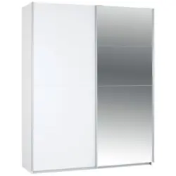Schwebetürenschrank + Spiegel B: 181cm Feldkirch Weiß