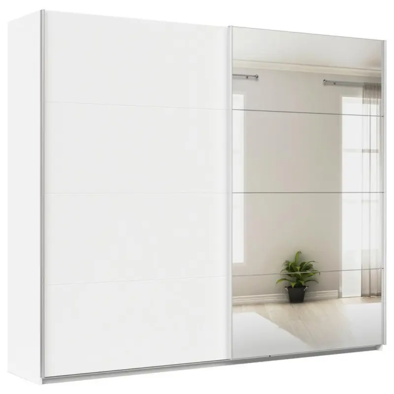 Schwebetüresnschrank + Spiegel B: 271cm Feldkirch Weiß