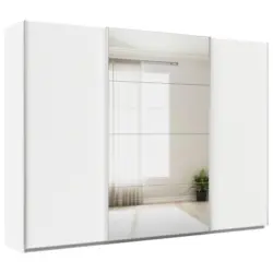 Schwebet&uuml;renschrank + Spiegel B: 315cm Feldkirch Wei&szlig;