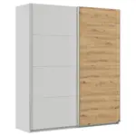 M&ouml;belix Schwebet&uuml;renscrhank B: 181cm Feldkirch Seidengr/eiche Dekor