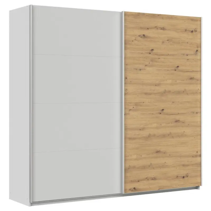 Schwebetürenschrank B: 225cm Feldkirch Seidengr/eiche Dekor