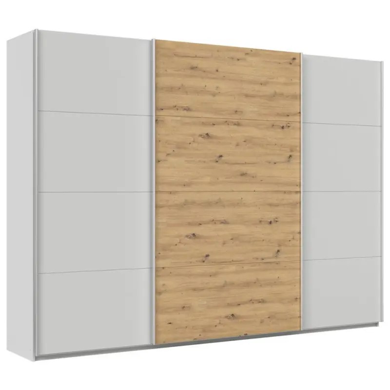 Schwebetürenschrank B: 315cm Feldkirch Seidengr/eiche Dekor