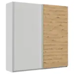 M&ouml;belix Schwebe&uuml;tenschrank B: 225cm Feldkirch Seidengr/eiche Dekor