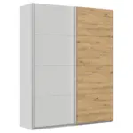 M&ouml;belix Schwebet&uuml;renschrank B: 181cm Feldkirch Seidengr/eiche Dekor