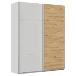 Schwebet&uuml;renschrank B: 181cm Feldkirch Seidengr/eiche Dekor