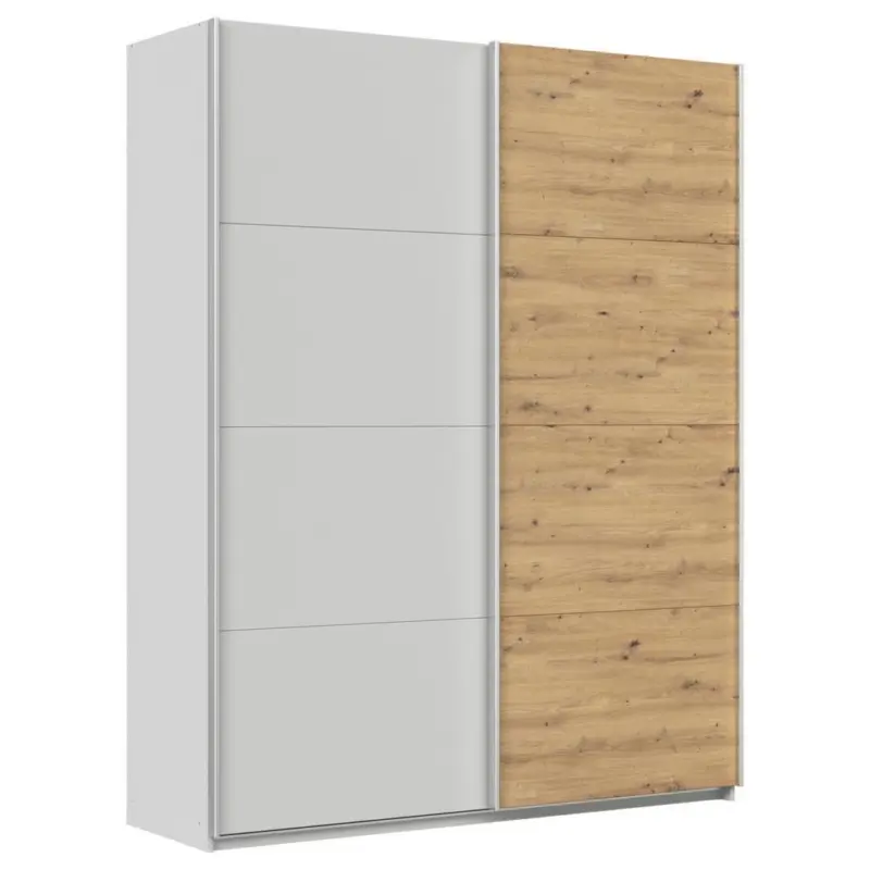 Schwebet&uuml;renschrank B: 181cm Feldkirch Seidengr/eiche Dekor