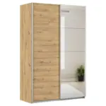 M&ouml;belix Schwebet&uuml;renschrank + Spiegel B: 136cm Feldkirch Eiche Dekor