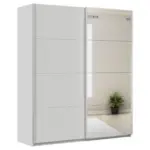 M&ouml;belix Schwebet&uuml;renschrank + Spiegel B: 181cm Feldkirch Seidengrau