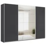 M&ouml;belix Schwebet&uuml;renschrank + Spiegel B: 315cm Feldkirch Grau