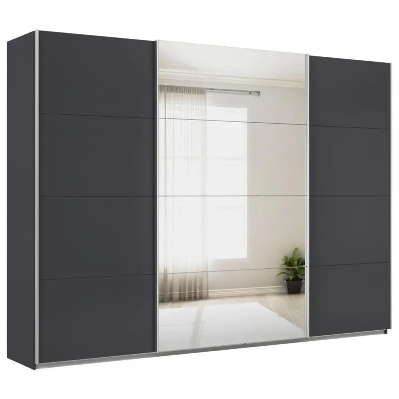 Schwebetürenschrank + Spiegel B: 315cm Feldkirch Grau