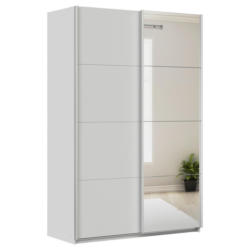 Schwebetürenschrank + Spiegel B: 136cm Feldkirch Grau