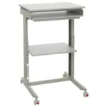 M&ouml;belix Schreibtisch B 50cm H 72-108cm Workstation, Grau